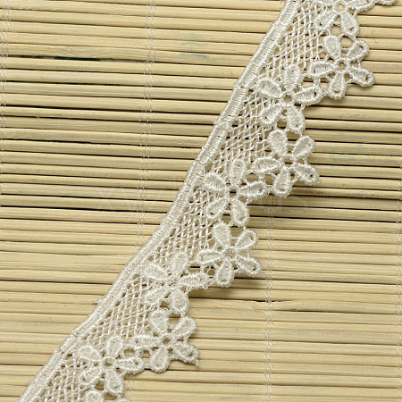 Lace Trim Nylon Ribbon for Jewelry Making ORIB-F001-22-1