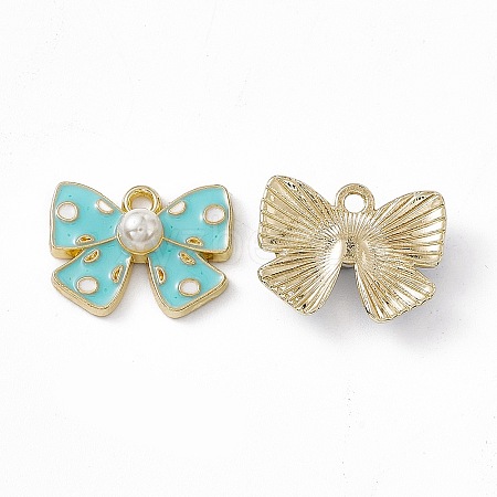 Alloy Enamel Pendants PALLOY-P287-05LG-01-1