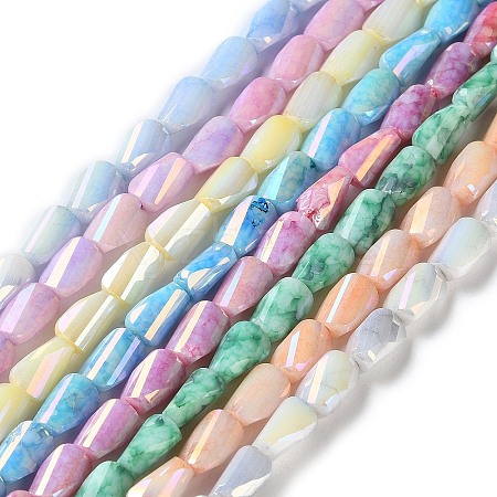 Ombre Effect Dyed Glass Beads Strands GLAA-I059-01-1