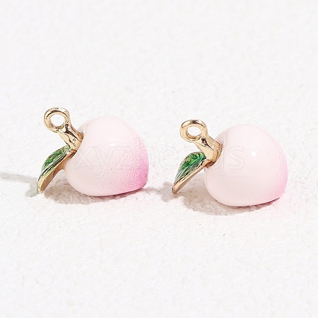 Fruit Alloy Enamel Pendants ENAM-P264-02D-G-1