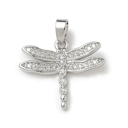 Brass Micro Pave Cubic Zirconia Pendants KK-I371-24P-1