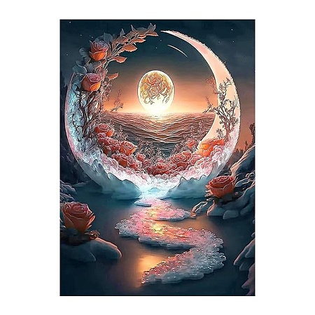 Moon DIY Natural Scenery Pattern 5D Diamond Painting Kits PW-WG28319-04-1