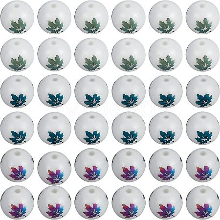 CHGCRAFT 240Pcs 3 Colors Autumn Theme Electroplate Glass Beads EGLA-CA0001-03-1