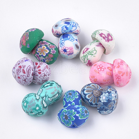 Handmade Polymer Clay Beads CLAY-T017-12-1