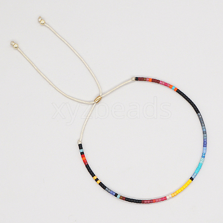 Glass Seed Braided Bead Bracelet CG0646-5-1