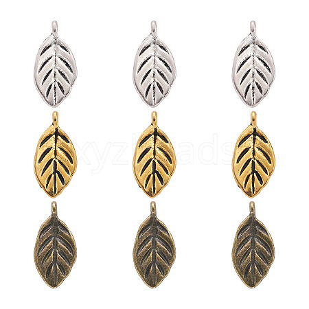 120Pcs 3 Colors Tibetan Style Alloy Pendants FIND-PJ0001-08-1