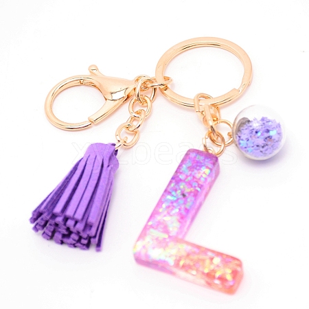 Resin Keychains KEYC-WH0020-12L-1