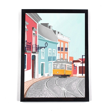 DIY 5D Lisbon City Canvas Diamond Painting Kits DIY-C018-03-1