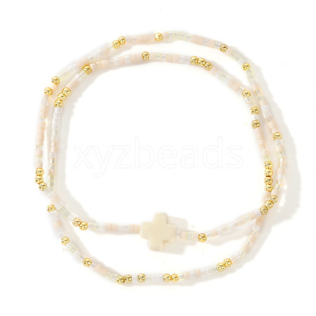 2Pcs Bohemian Glass Seed Beaded Stretch Bracelet Sets XM0961-7-1