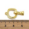 Brass Micro Pave Clear Cubic Zirconia Fold Over Clasps KK-A230-12G-3