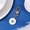 Flat Round with Evil Eye Alloy Enamel Pendant Decorations HJEW-JM02408-01-2