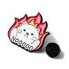 Angry Cat with Word Nooooo Enamel Pins JEWB-Q015-01A-3