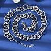 12MM Women's 304 Stainless Steel Textured Ring Link Chain Necklaces NJEW-A067-04P-1
