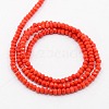 Opaque Solid Color Crystal Glass Faceted Rondelle Beads Strands GLAA-F025-A08-3