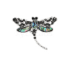 Dragonfly Abalone Shell/Paua Shell Brooch Pins PW-WGEE006-01-1