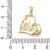 Brass Micro Pave Clear Cubic Zirconia Pendants CU-CBA8A7D-02G-G-3
