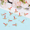 GOMAKERER DIY Bowknot Brass Stud Earring Making Findings Kits DIY-GO0001-33-4