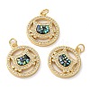 Rack Plating Brass Cubic Zirconia Pendants KK-K385-082G-01-1