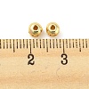 Brass Micro Pave Cubic Zirconia Beads KK-H452-01G-2