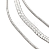 Non-Tarnish 304 Stainless Steel Snake Chains 3 Layer Necklace for Women NJEW-C028-01P-2