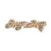 Butterfly Brass Micro Pave Colorful Cubic Zirconia Connector Charms KK-G435-03G-3