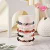 Fashewelry 5Pcs 5 Style Natural Mixed Stone Chip Beads Stretch Bracelets for Women BJEW-FW0001-03-13