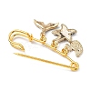 Marine Theme Pendant Alloy Enamel Brooches JEWB-BR00143-03-4