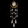 1Pc Metal Moon Hanging Ornaments AJEW-CN0004-04B-1