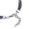 Synthetic Non-magnetic Hematite Beaded Bracelets BJEW-S156-05P-D-3