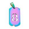 Ion Plating(IP) 304 Stainless Steel Pendants STAS-H144-02MC-8-1