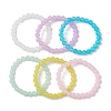 6Pcs 6 Colors 8mm Round Imitation Jade Glass Beaded Stretch Bracelet Sets BJEW-JB10774-4