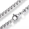 Non-Tarnish 304 Stainless Steel Box Chain Necklaces NJEW-G271-12P-2