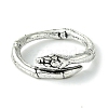 Snake Alloy Open Cuff Rings RJEW-K275-82AS-2