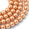 Baking Painted Glass Pearl Round Bead Strands HY-Q003-10mm-33-1