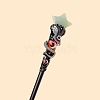 Evil Eyes Style Natural Aventurine Magic Wand PW-WGF9442-01-1