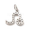 Brass Micro Pave Cubic Zirconia Charms KK-E077-02P-01-2