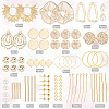 SUNNYCLUE DIY Geometry Dangle Stud Earring Making Kit DIY-SC0020-53-2