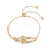 Adjustable Braided Brass Macrame Pouch Cable Chain Slider Bracelet Making BJEW-JB10285-02-1