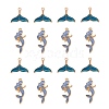 50Pcs 2 Style Alloy Enamel Pendants X1-ENAM-LS0001-10LG-2