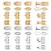 32 Sets 8 Styles Ion Plating(IP) 304 Stainless Steel Box Clasp FIND-PH0020-89-7