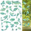 6PCS 2 Styles PVC Stickers Dazzling Color Window Stickers 3D Laser Fish And Mermaid Static Glass Window Stickers JX833A-1