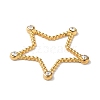 Golden 304 Stainless Steel Rhinestonet Pendants STAS-Q312-02D-G-2