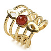 Natural Carnelian Finger Rings RJEW-U027-08G-02-1