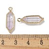 Natural Amethyst Faceted Double Terminal Pointed Pendants G-G181-05G-02-3