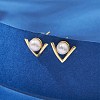 Natural Pearl Stud Earrings EJEW-P286-47G-4