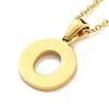 Ion Plating(IP) Initial Letter 304 Stainless Steel Pendant Necklaces NJEW-M199-01G-O-2