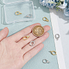 8Pcs 4 Styles Brass Spring Gate Rings KK-BC0013-65-3