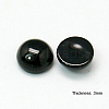 Natural Dyed & Heated Black Agate Cabochons G-C108-6mm-3-2