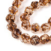Handmade Gold Foil Glass Beads Strands FOIL-N029-04D-3