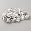 Alloy Rhinestone Link Chains LCHA-WH20001-01S-2